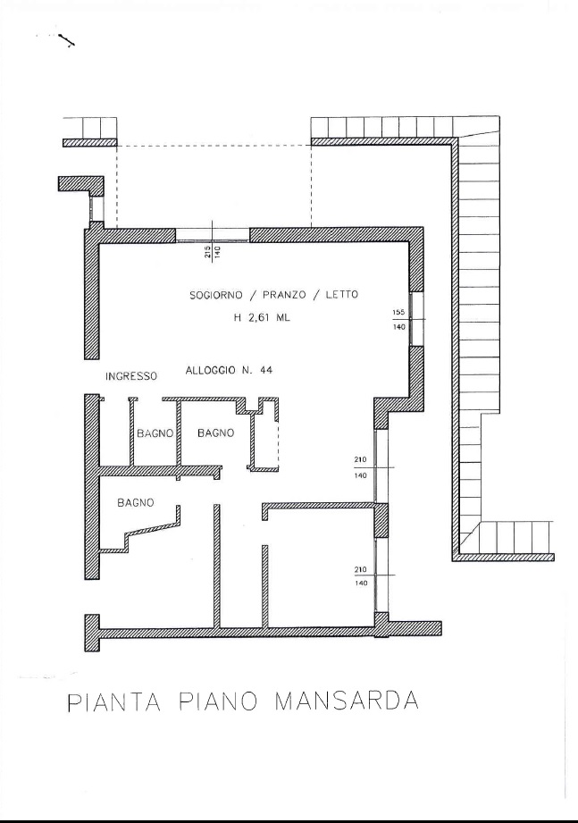 Planimetria piano quinto