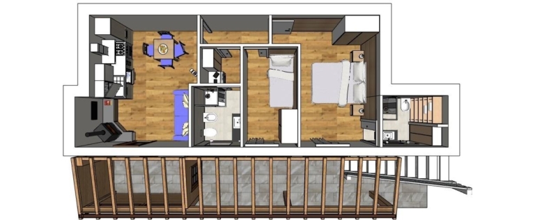 Fondo Monolocale Abetone Centro Mq 60 P. 2° Sottostrada Terrazzo Mq 100 (4)