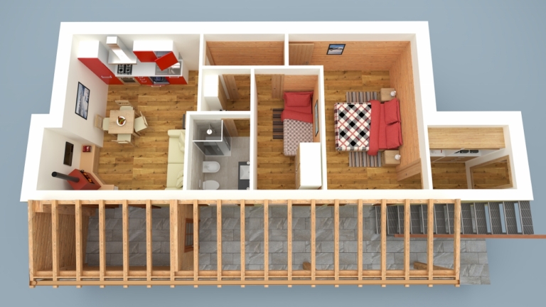 Fondo Monolocale Abetone Centro Mq 60 P. 2° Sottostrada Terrazzo Mq 100 (5)