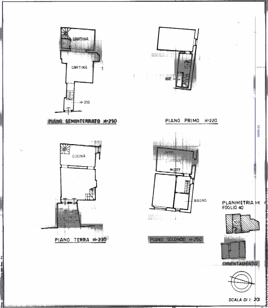 Villetta Terratetto Schiera Porzione di Bifamiliare Prunetta Sette Vani Mq 160 Quattro Livelli Cantina Due Ingressi