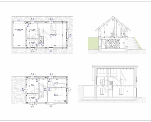 Progetto Tre Ville Celtiche su Lotto Terreno Edificabile Fiumalbo Via Macerino Zona Via Lago